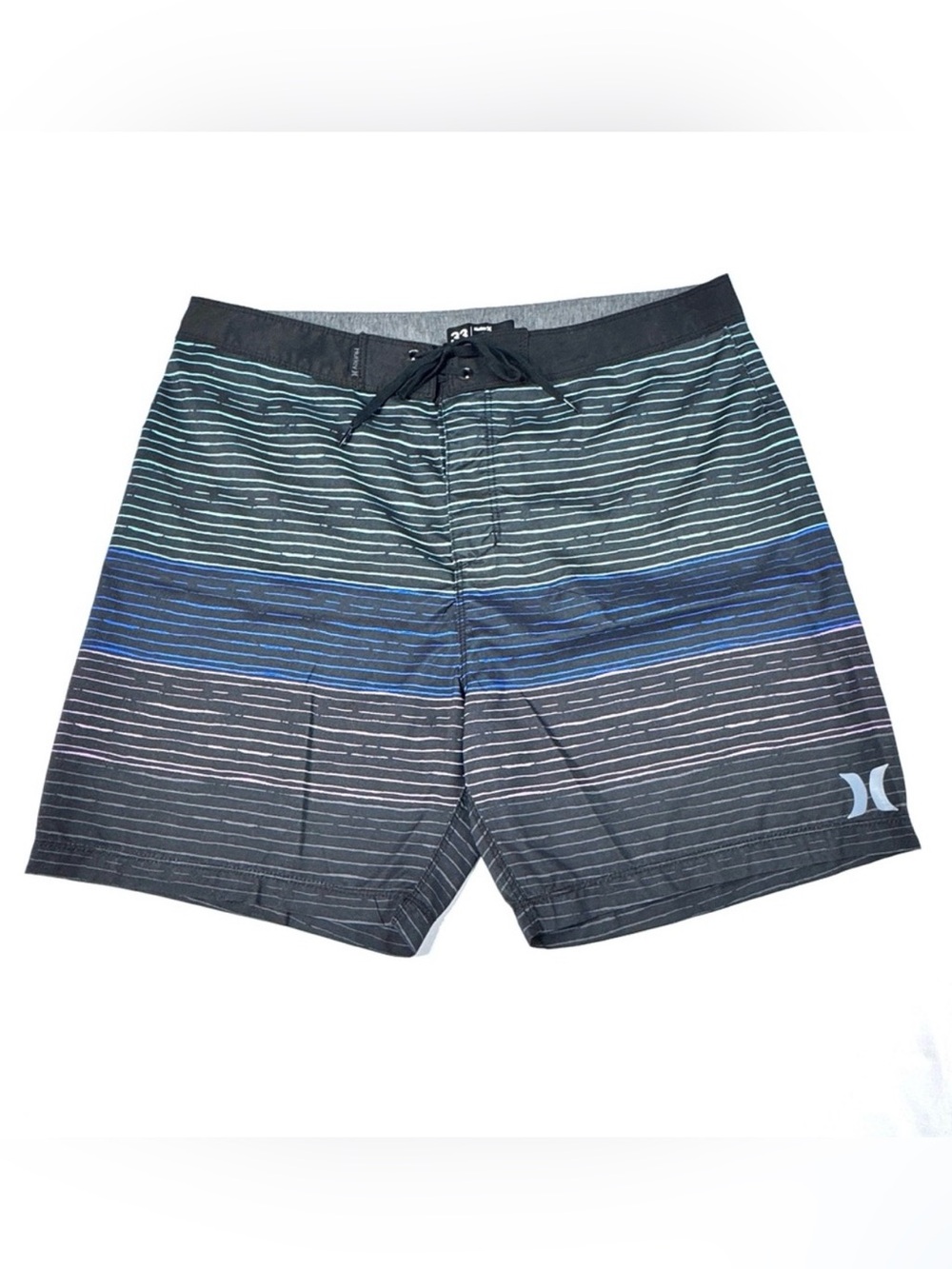 Hurley Phantom Board Shorts Striped Surf Swim Trunks Size 33